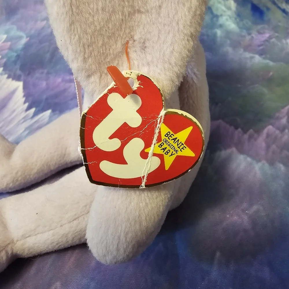 TY Beanie Baby Floppity the‎ Purple bunny